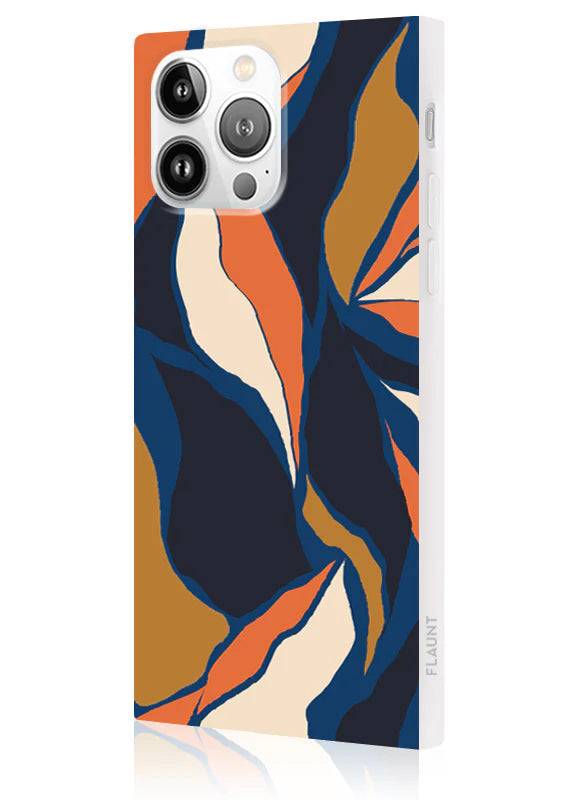 SQUARE? Navy Blossom iPhone Case