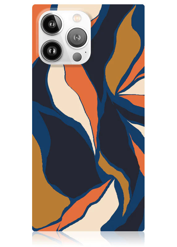 SQUARE? Navy Blossom iPhone Case