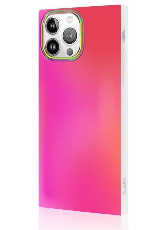 SQUARE? Pink Iridescent Satin iPhone Case