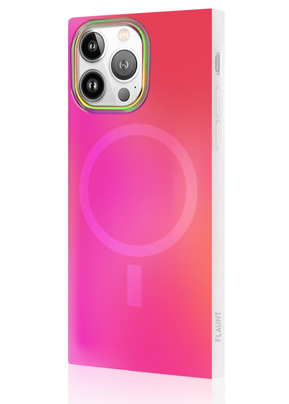 SQUARE? Pink Iridescent Satin iPhone Case