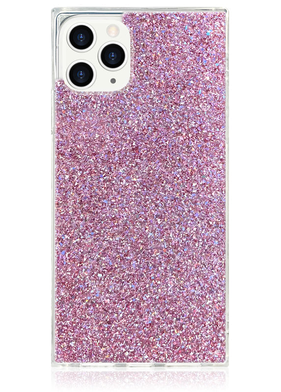 SQUARE? Pink Glitter iPhone Case