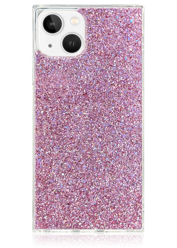 SQUARE? Pink Glitter iPhone Case