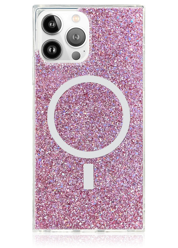 SQUARE? Pink Glitter iPhone Case
