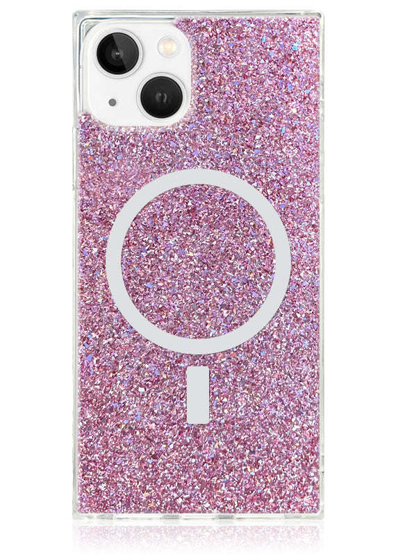 SQUARE? Pink Glitter iPhone Case