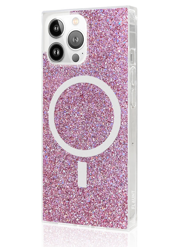 SQUARE? Pink Glitter iPhone Case