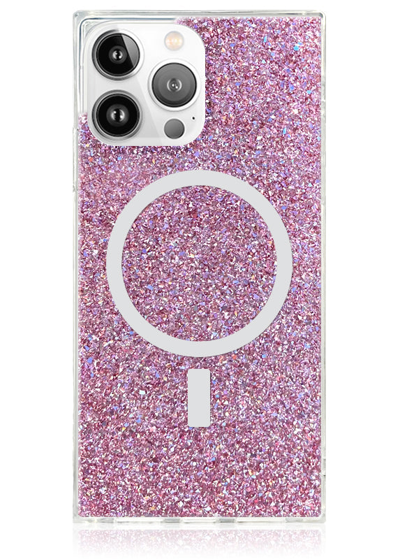 SQUARE? Pink Glitter iPhone Case