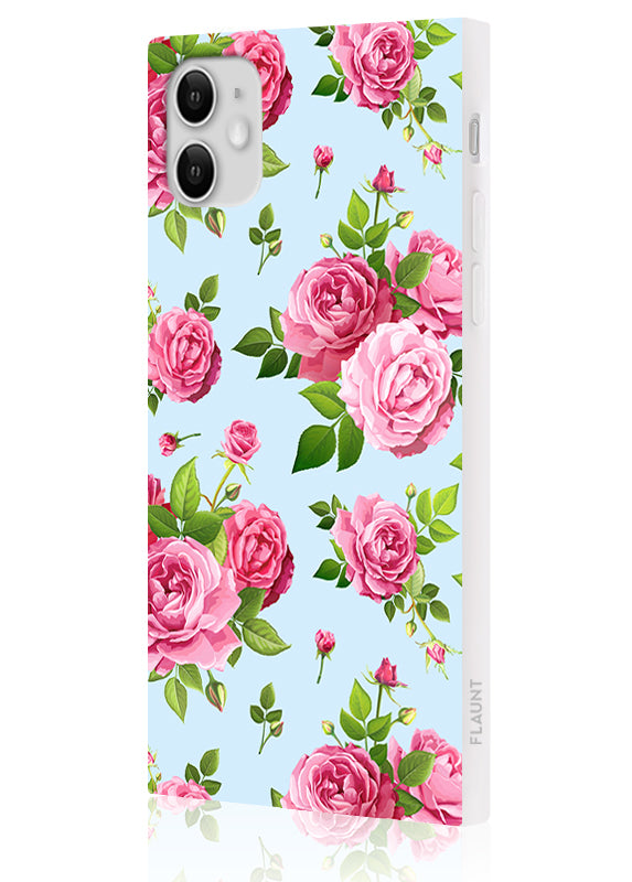 SQUARE? Pink Rose Bouquet iPhone Case
