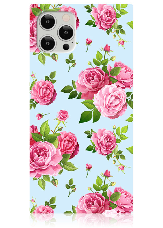 SQUARE? Pink Rose Bouquet iPhone Case