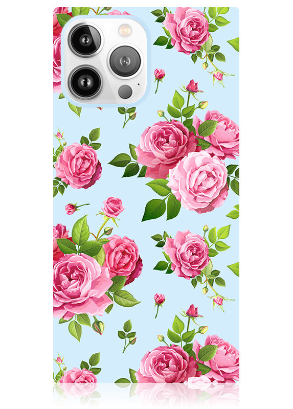SQUARE? Pink Rose Bouquet iPhone Case