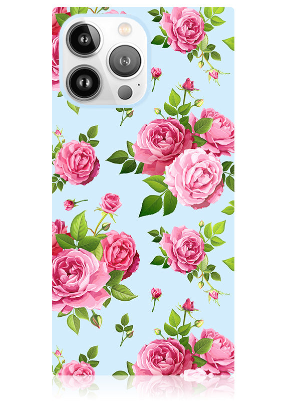 SQUARE? Pink Rose Bouquet iPhone Case
