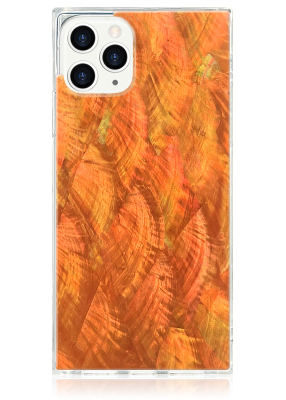 SQUARE? Orange Mother of Pearl iPhone Case
