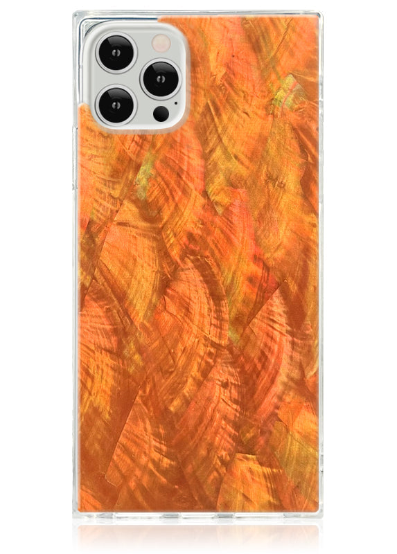 SQUARE? Orange Mother of Pearl iPhone Case