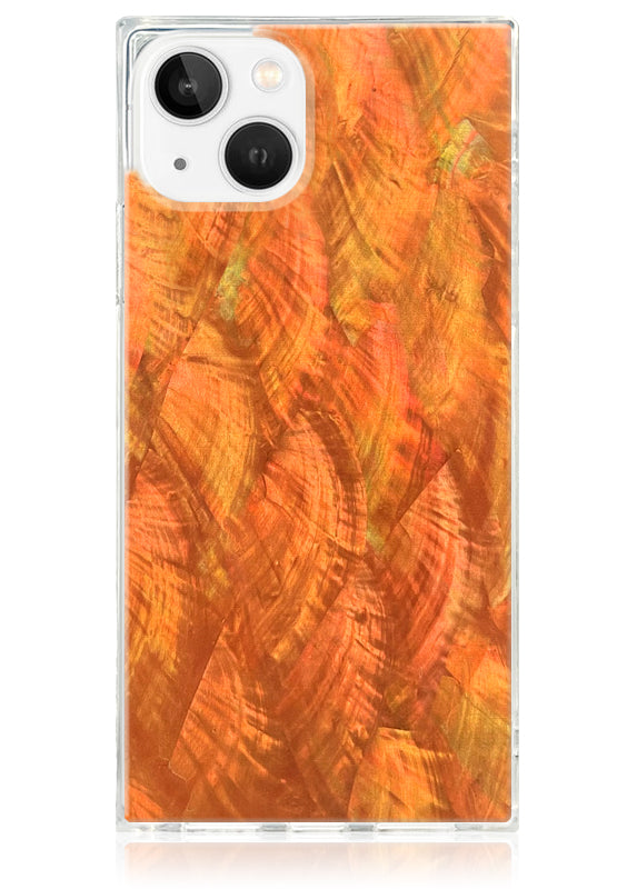 SQUARE? Orange Mother of Pearl iPhone Case