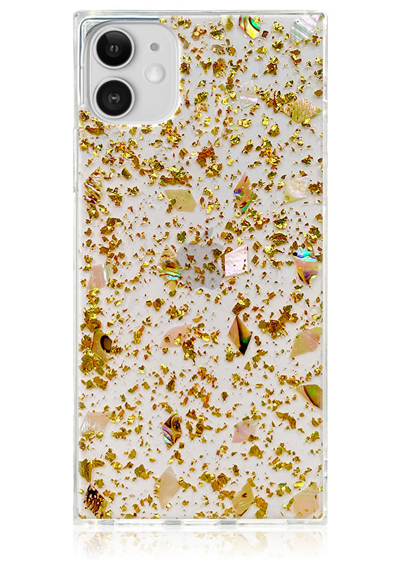 SQUARE? Shell and Gold Flake iPhone Case