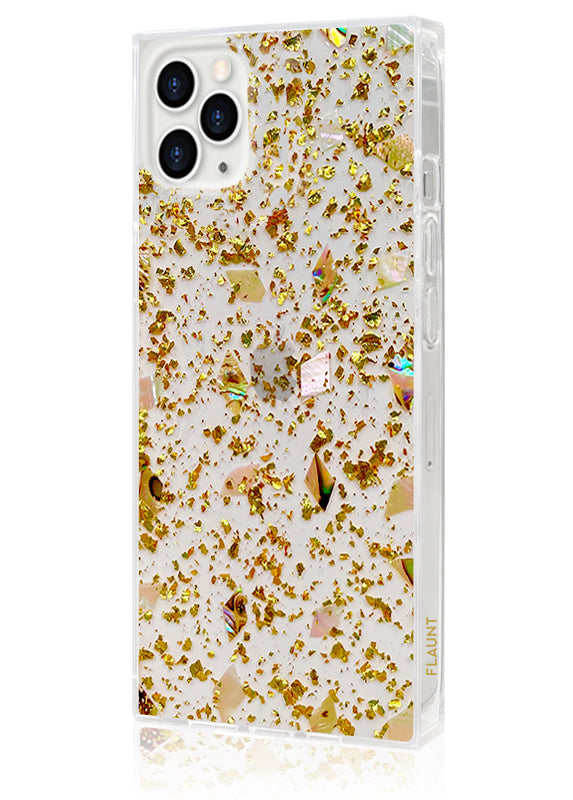 SQUARE? Shell and Gold Flake iPhone Case