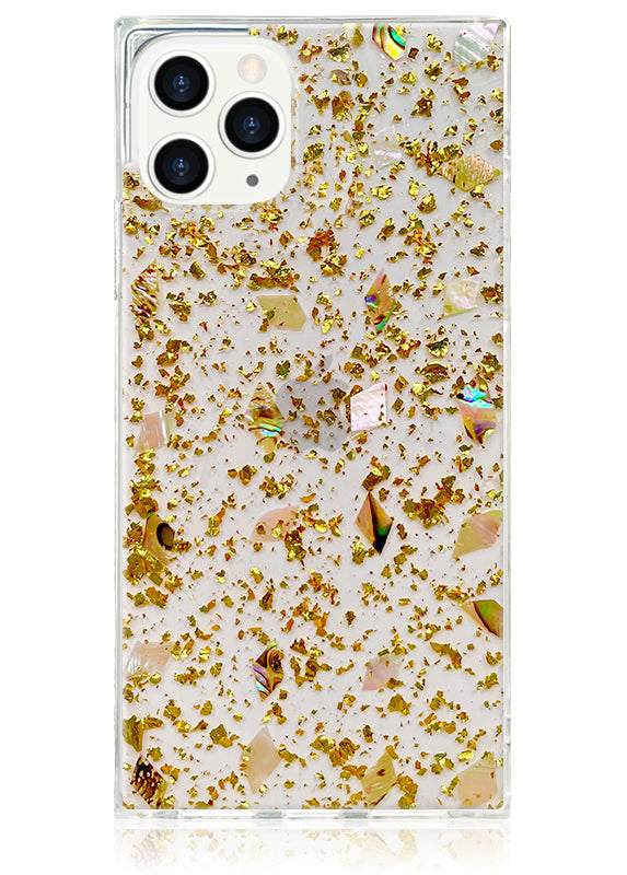 SQUARE? Shell and Gold Flake iPhone Case