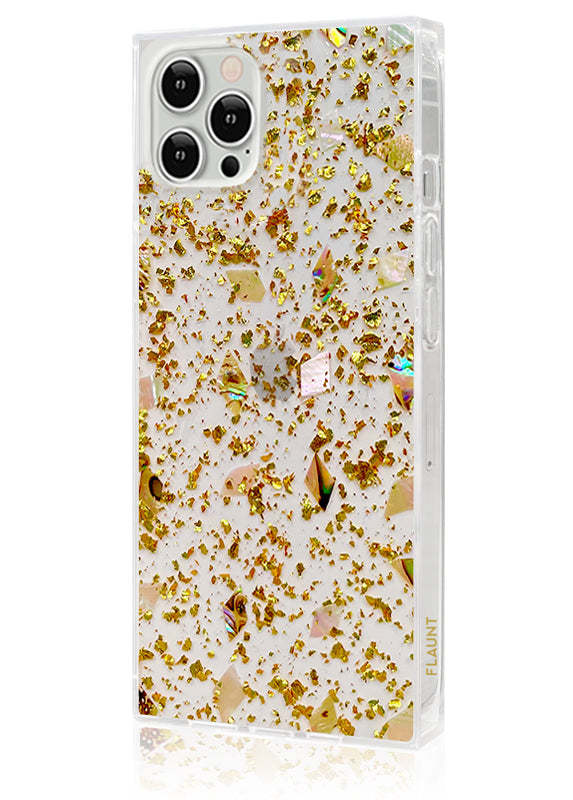 SQUARE? Shell and Gold Flake iPhone Case