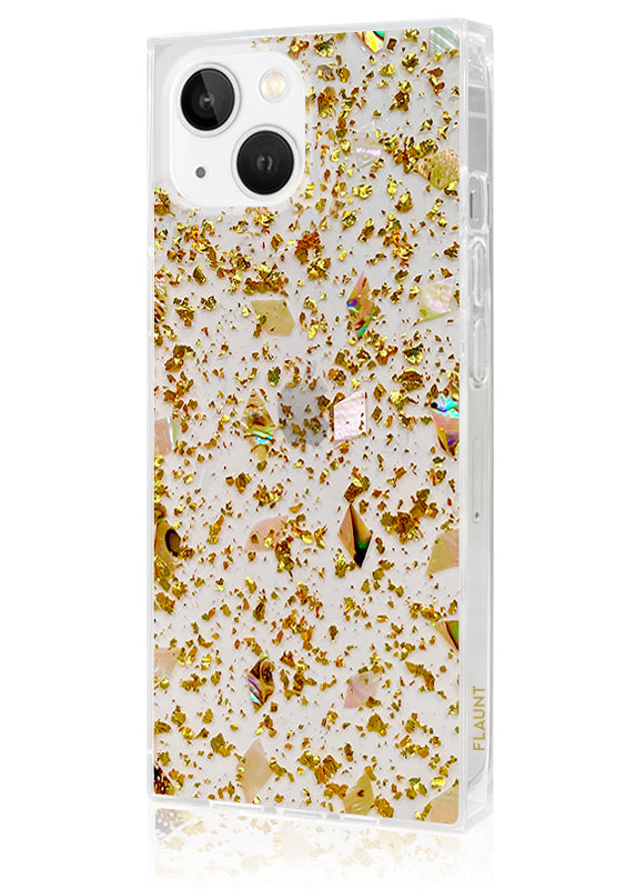 SQUARE? Shell and Gold Flake iPhone Case