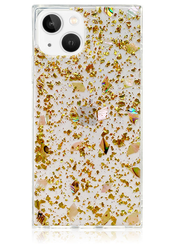 SQUARE? Shell and Gold Flake iPhone Case