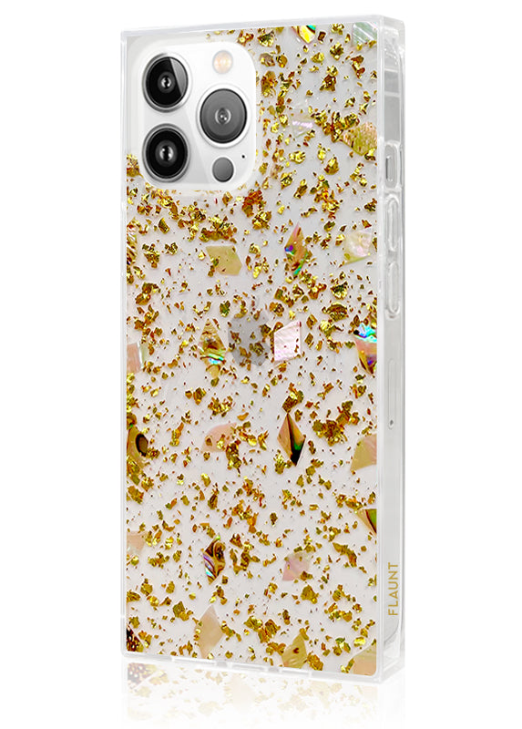 SQUARE? Shell and Gold Flake iPhone Case