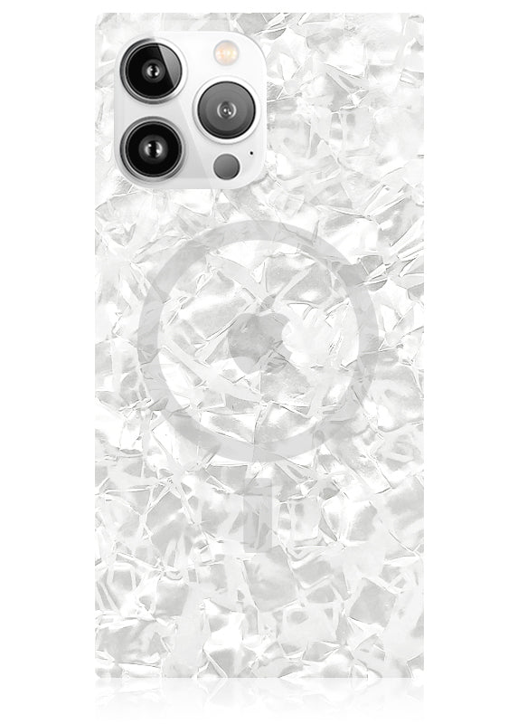 SQUARE? White Pearl iPhone Case
