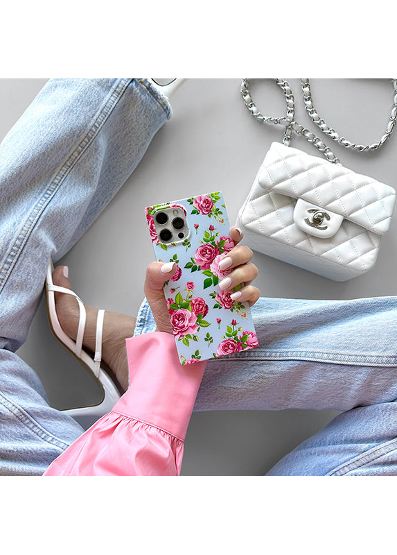 SQUARE? Pink Rose Bouquet iPhone Case