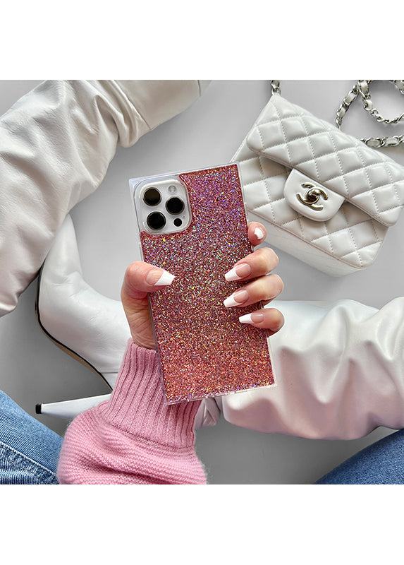SQUARE? Pink Glitter iPhone Case