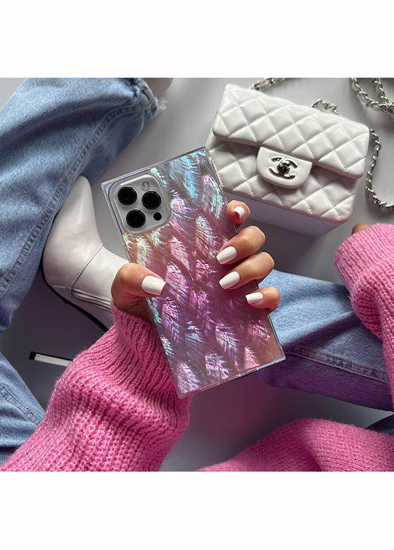 SQUARE? Pink Mother of Pearl iPhone Case
