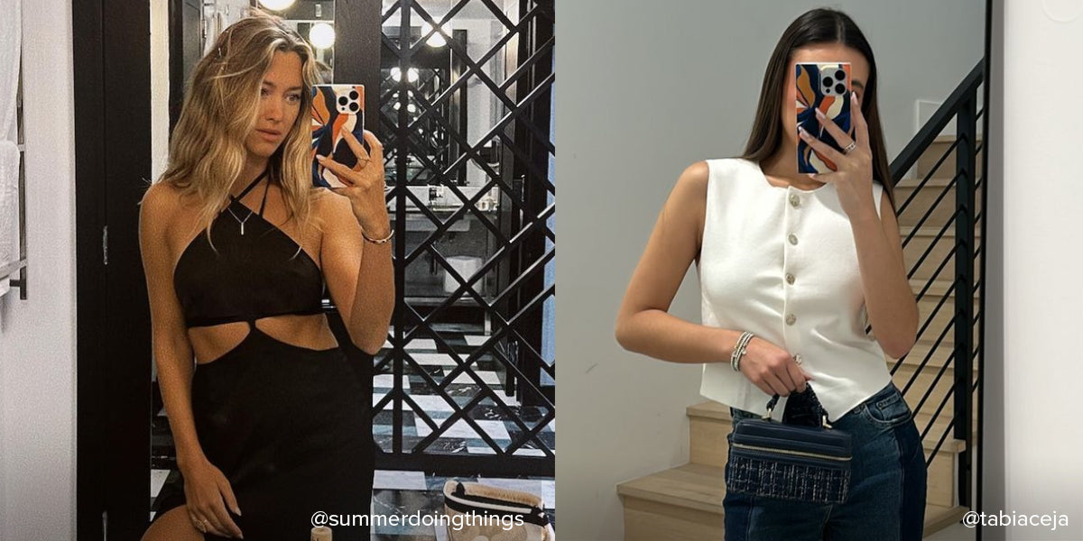 SQUARE? Navy Blossom iPhone Case