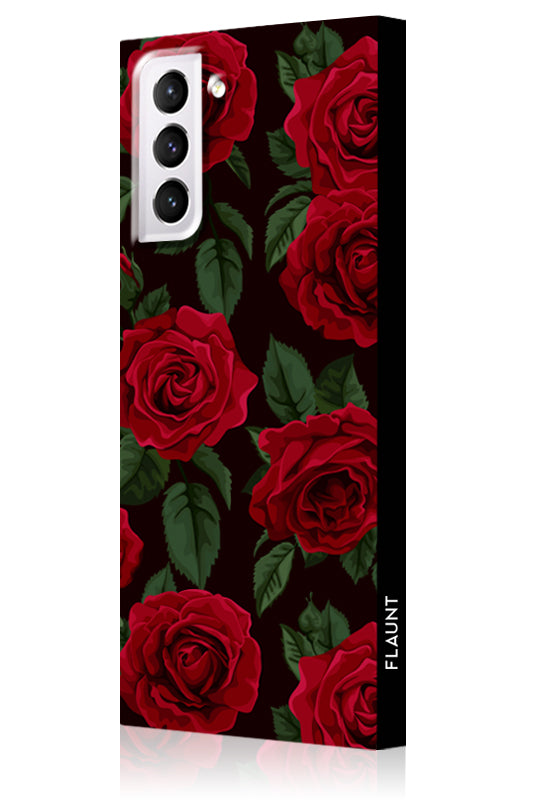 SQUARE? Rose Print Galaxy Case