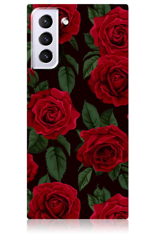 SQUARE? Rose Print Galaxy Case