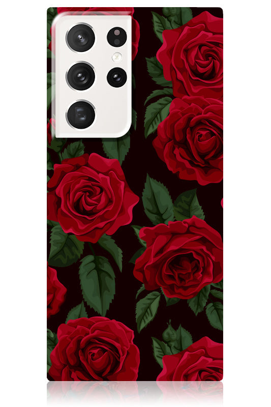 SQUARE? Rose Print Galaxy Case