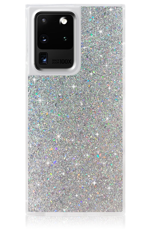 SQUARE? Silver Glitter Galaxy Case
