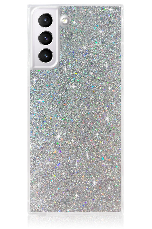 SQUARE? Silver Glitter Galaxy Case