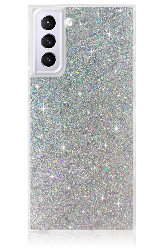 SQUARE? Silver Glitter Galaxy Case