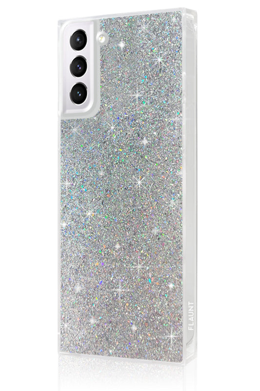 SQUARE? Silver Glitter Galaxy Case
