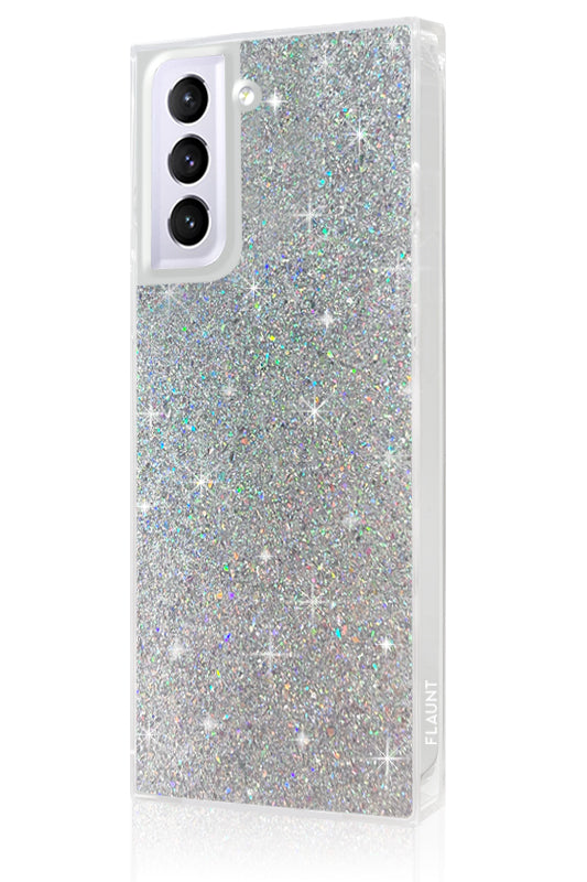 SQUARE? Silver Glitter Galaxy Case