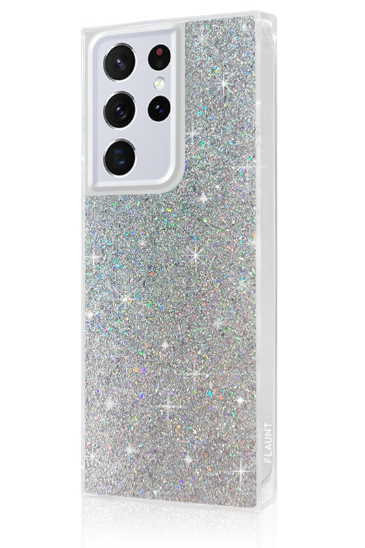 SQUARE? Silver Glitter Galaxy Case