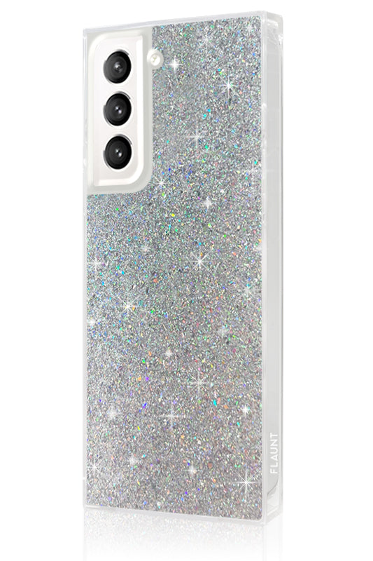 SQUARE? Silver Glitter Galaxy Case
