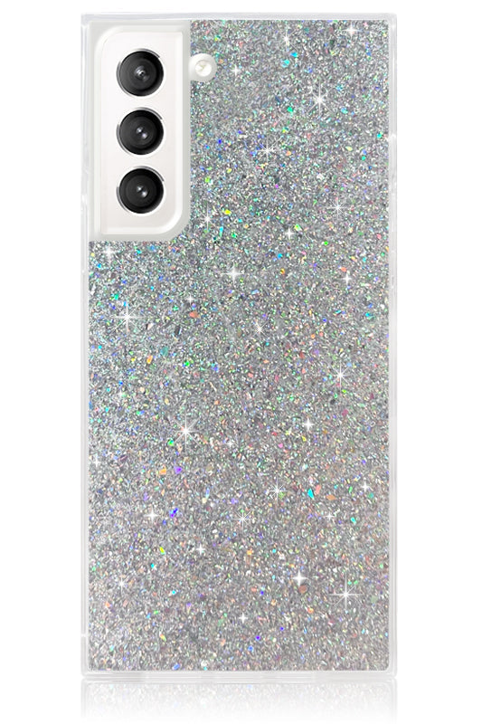SQUARE? Silver Glitter Galaxy Case