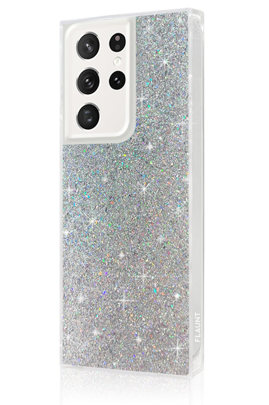 SQUARE? Silver Glitter Galaxy Case