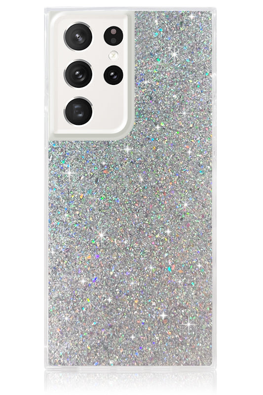 SQUARE? Silver Glitter Galaxy Case