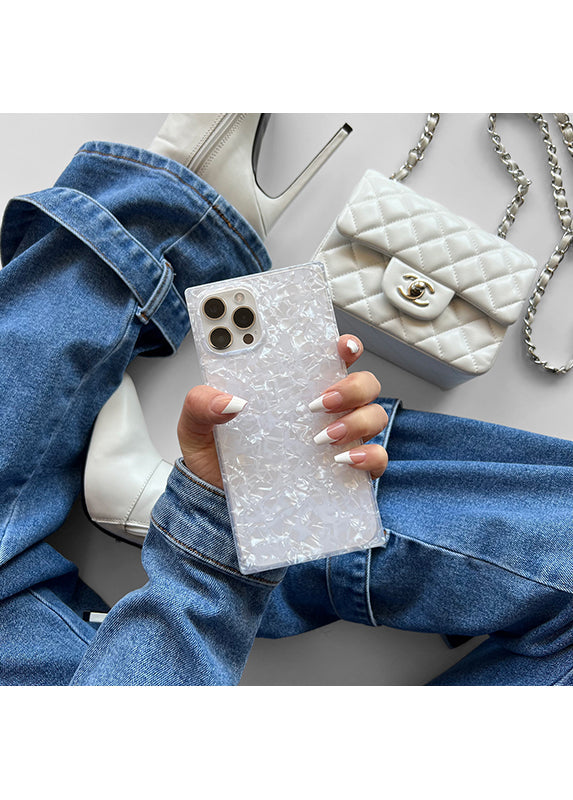 SQUARE? White Pearl iPhone Case