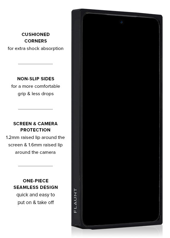 SQUARE? Black Crocodile Faux Leather Galaxy Case