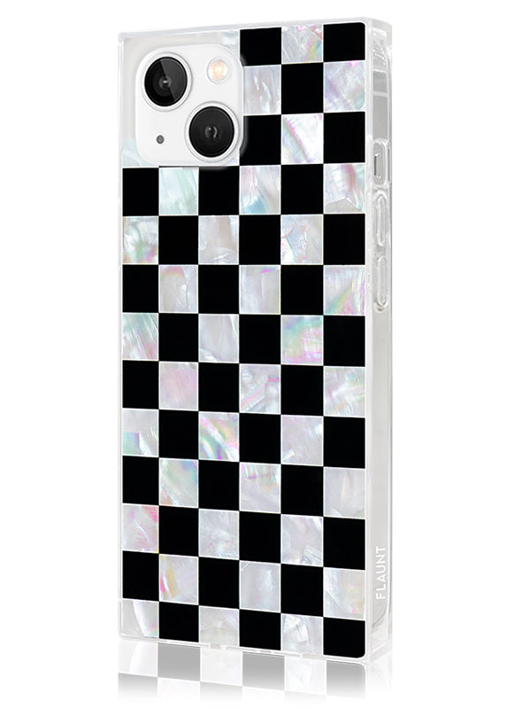 SQUARE? Checkered Mother of Pearl iPhone Case