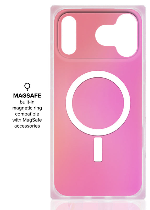 SQUARE? Pink Iridescent Satin iPhone Case
