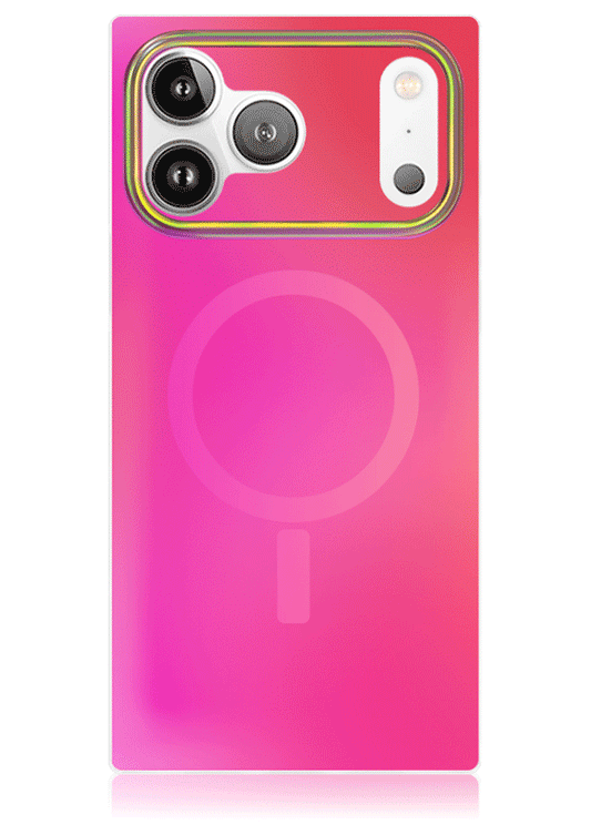 SQUARE? Pink Iridescent Satin iPhone Case